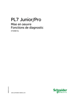 Schneider Electric PL7 Junior/Pro, Mise en oeuvre des Fonctions de Diagnostic Mode d'emploi
