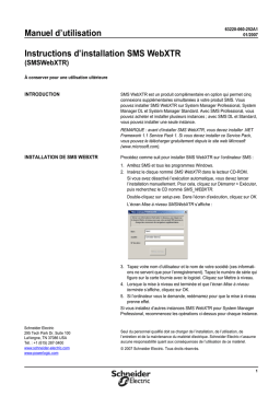 Schneider Electric SMS 4.0 Mode d'emploi