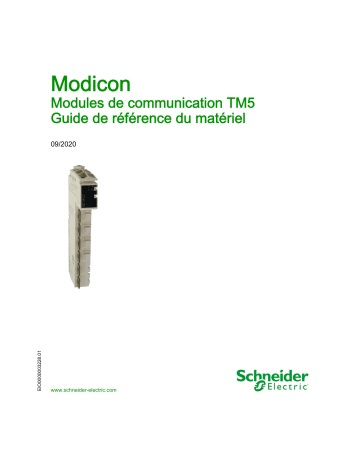 Schneider Electric Modicon TM5 - Modules de communication Guide de référence | Fixfr