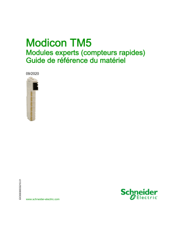 Schneider Electric Modicon TM5 - Modules experts (compteurs rapides) Guide de référence | Fixfr