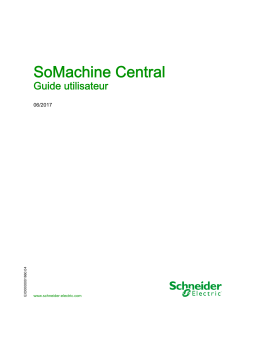 Schneider Electric SoMachine Central Mode d'emploi