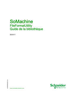 Schneider Electric SoMachine - FileFormatUtility Mode d'emploi