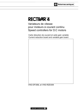 Schneider Electric Carte réduction de courant et carte gain variable. Mode d'emploi