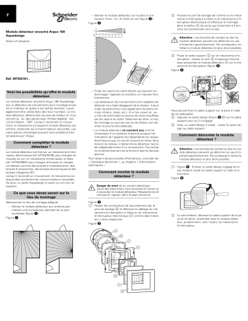 Schneider Electric Merten Aqua-design- ARGUS 180 Détecteur À Montage Encastré Mode d'emploi | Fixfr