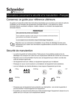 Schneider Electric Sécurité et traitement de l’unité de refroidissement (fiche) Mode d'emploi