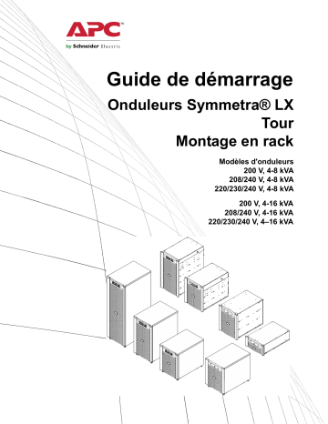 Symmetra LX | Schneider Electric Symmetra Mode d'emploi | Fixfr