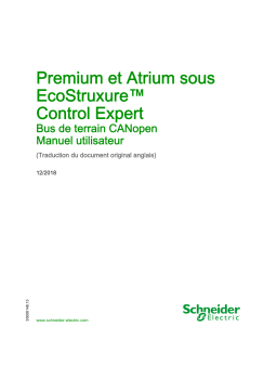 Schneider Electric Premium et Atrium sous EcoStruxure™ Control Expert - Bus de terrain CANopen Mode d'emploi