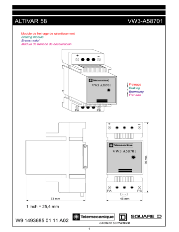 Schneider Electric VW3A58701 Manuel utilisateur | Fixfr