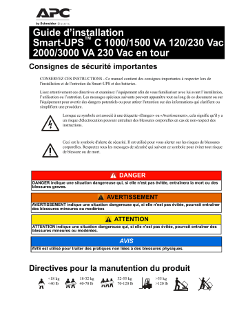 Schneider Electric Smart-UPS Guide d'installation | Fixfr
