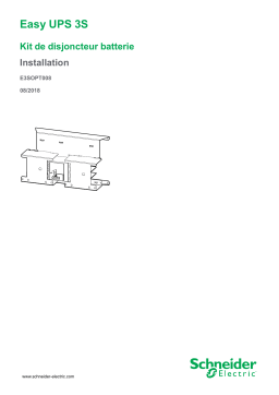 Schneider Electric Easy UPS 3S Battery Breaker Kit Mode d'emploi