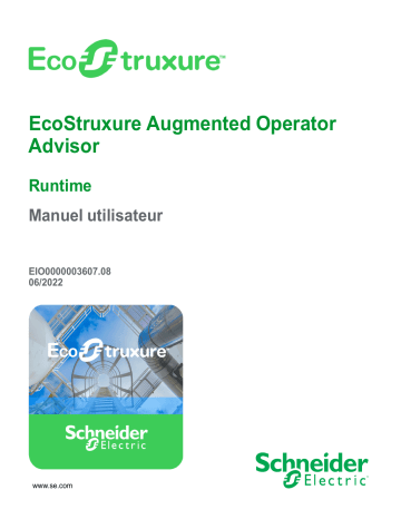 Schneider Electric EcoStruxure Augmented Operator Advisor - Runtime Mode d'emploi | Fixfr