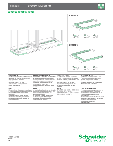 Schneider Electric 2 SIDE PARTS HANDL.PLINTH D400/D600 Manuel utilisateur | Fixfr