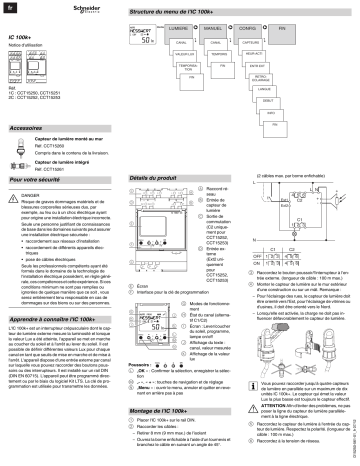 Schneider Electric Acti 9- IC 100K+ Commutateur crépusculaire Mode d'emploi | Fixfr