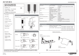 Schneider Electric XUYE989S, XUYR989S Miniature sensor in throughbeam mode Manuel utilisateur