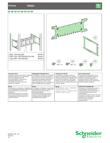 Schneider Electric M.PL.3-4 V.WITHD.NS250 POLYP. Manuel utilisateur | Fixfr