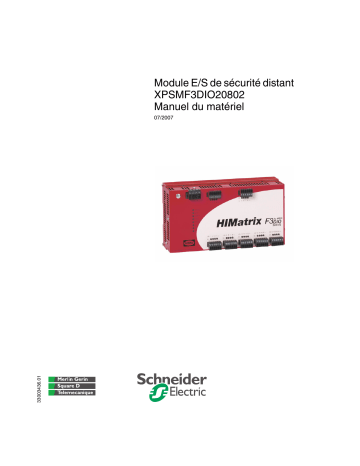 Schneider Electric XPSMF3DIO20802 Module E/S de sécurité distant Mode d'emploi | Fixfr