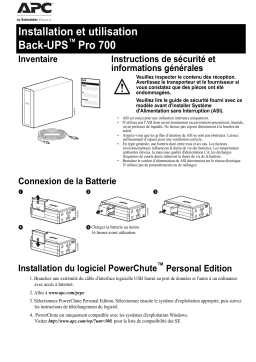 Schneider Electric Back-UPS Pro BR700G Mode d'emploi