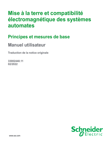 Schneider Electric Mise à la terre et compatibilité électromagnétique des systèmes automates - Principes et mesures de base Mode d'emploi | Fixfr