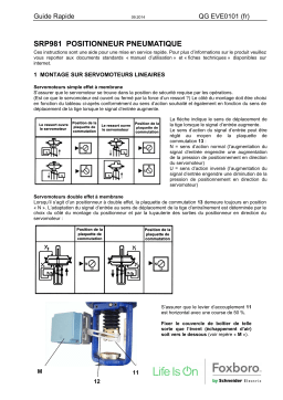 Schneider Electric SRP981 Pneumatic Positioner Manuel utilisateur