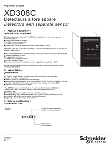 Schneider Electric XD308C, Detector Manuel utilisateur | Fixfr