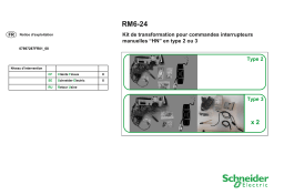 Schneider Electric KIT DE TRANSFORMATION POUR COMMANDES INTERRUPTEURS Mode d'emploi