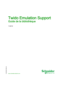 Schneider Electric Twido Emulation Support Mode d'emploi