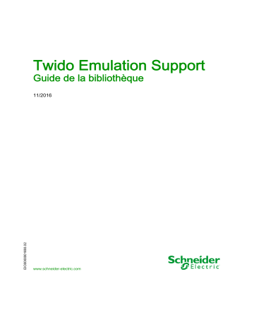 Schneider Electric Twido Emulation Support Mode d'emploi | Fixfr