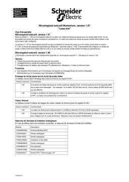 Schneider Electric Micrologiciel exécutif Momentum Manuel utilisateur