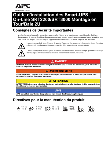 Schneider Electric Smart-UPS On-Line Mode d'emploi | Fixfr