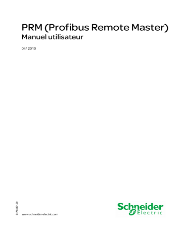 Schneider Electric TCSEGPA23F14F PRM (Profibus Remote Master) Mode d'emploi | Fixfr