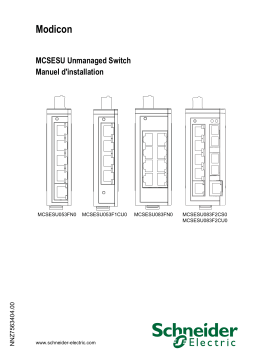 Schneider Electric Modicon MCSESU Unmanaged Switch Installation manuel