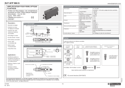 Schneider Electric XUYAFP966S Plastic fibre optic sensor Manuel utilisateur