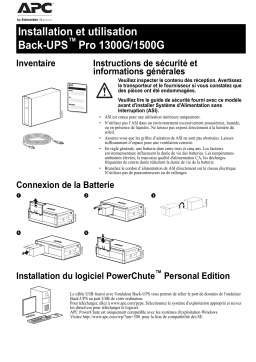 Schneider Electric Back-UPS Pro BR1300G/BR1500G Mode d'emploi