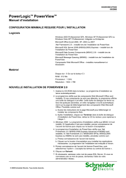 Schneider Electric PowerView Guide d'installation