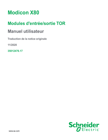 Schneider Electric Modicon X80 - Modules Mode d'emploi | Fixfr