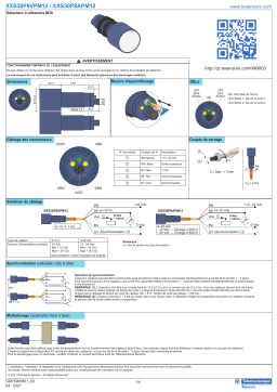 Schneider Electric XXS30P8.PM12 Capteur analogique ultrasonique M30 Manuel utilisateur