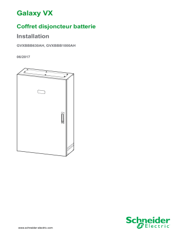 Schneider Electric Galaxy VX Mode d'emploi | Fixfr