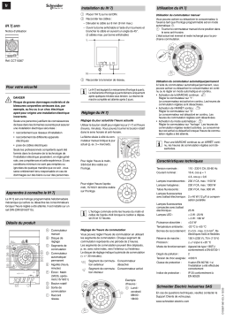 Schneider Electric Acti9- IH 7j Interrupteur horaire mécanique Mode d'emploi
