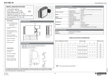 Schneider Electric XUYMC97 Multisensors logical module Manuel utilisateur | Fixfr