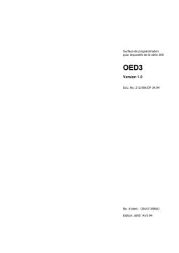 Schneider Electric OED3 Mode d'emploi