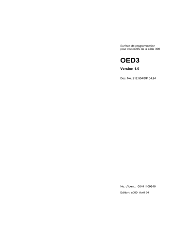 Schneider Electric OED3 Mode d'emploi | Fixfr