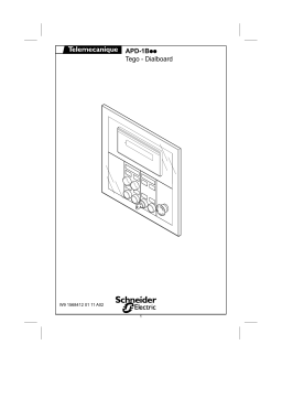 Schneider Electric APD1B... Dialboard front panels Manuel utilisateur