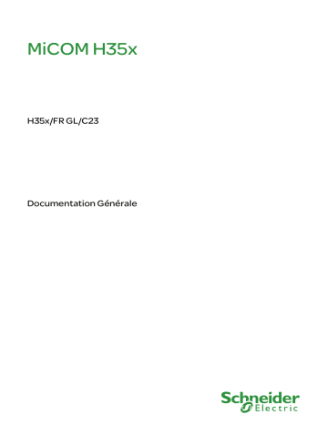 Schneider Electric MiCOM H35x Mode d'emploi | Fixfr