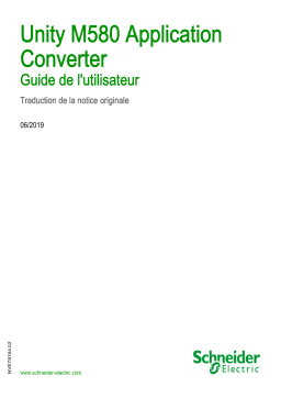 Schneider Electric Unity M580 Application Converter Mode d'emploi