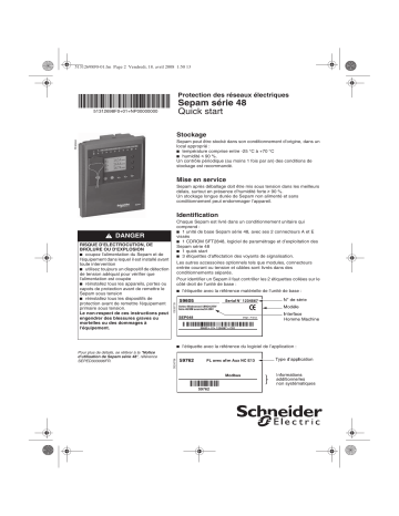 Schneider Electric Sepam série 48 Manuel utilisateur | Fixfr