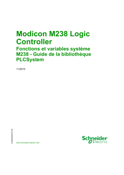 Schneider Electric Modicon M238 Logic Controller - Fonctions système et variables Mode d'emploi