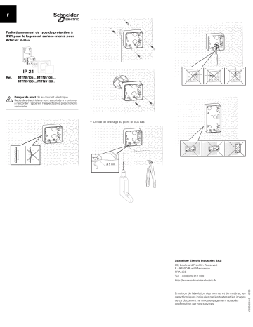 Schneider Electric Boîtier en saillie Mode d'emploi | Fixfr