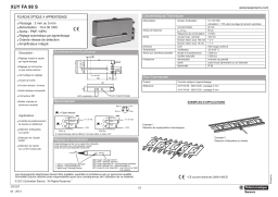 Schneider Electric XUYFA98S Teach-in fork sensor Manuel utilisateur