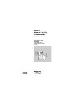 Schneider Electric TSXETY410./510. Modules et port de processeurs Manuel utilisateur