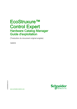 Schneider Electric EcoStruxure™ Control Expert - Hardware Catalog Manager Mode d'emploi